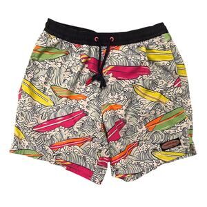 Vineyard Vines Men's Surfboard Waves Surfing Chappy Swim Trunks, S